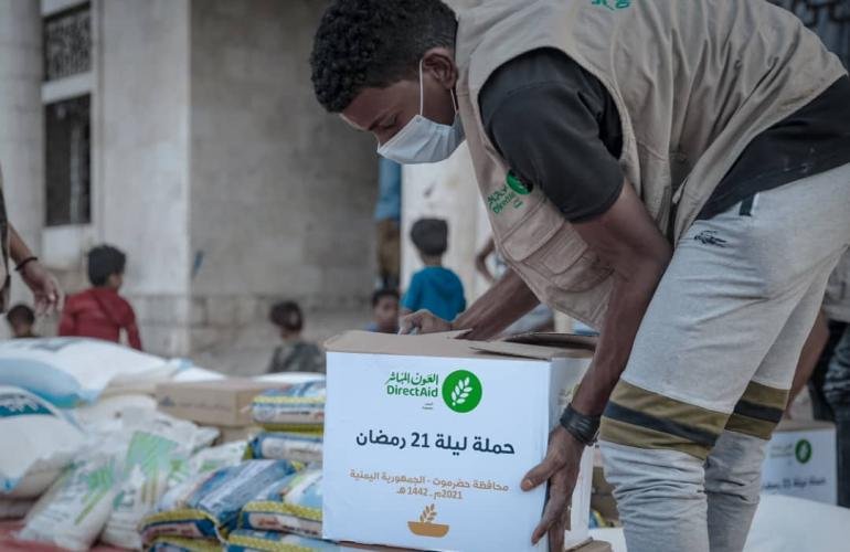 العون المباشر تشرع في تنفيذ المرحلة الأخيرة من إغاثة حضرموت وعدن