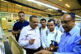 وزير الصناعة يتفقد مصنعي اسمنت باجل وشركة كمران