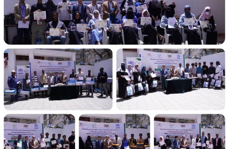 مؤسسة نماء تستكمل توزيع الحقائب المهنية وتستهدف في يومها الثاني 114 خريجاً.