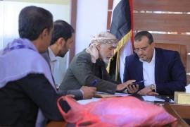 القائم بأعمال وزير الاقتصاد يلتقي التجار والقطاع الخاص خلال اليوم المفتوح